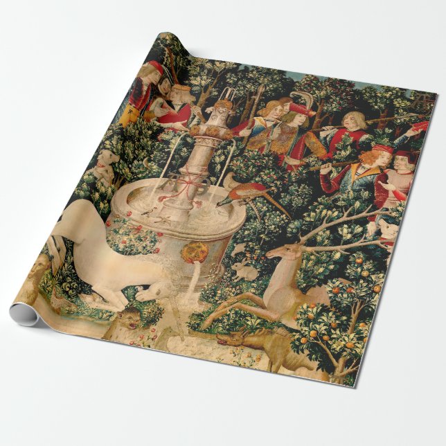 Unicorn Tapestries Found Legend Mythical Wrapping Paper (Unrolled)