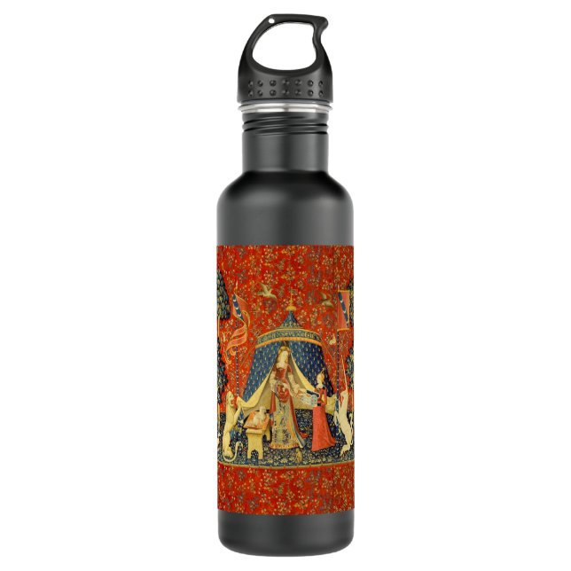 Unicorn Tapestries Lady Legend Mediaeval 710 Ml Water Bottle (Front)