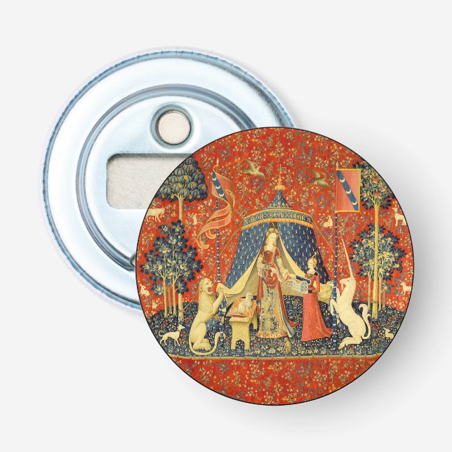 Unicorn Tapestries Lady Legend Mediaeval Bottle Opener (Front)