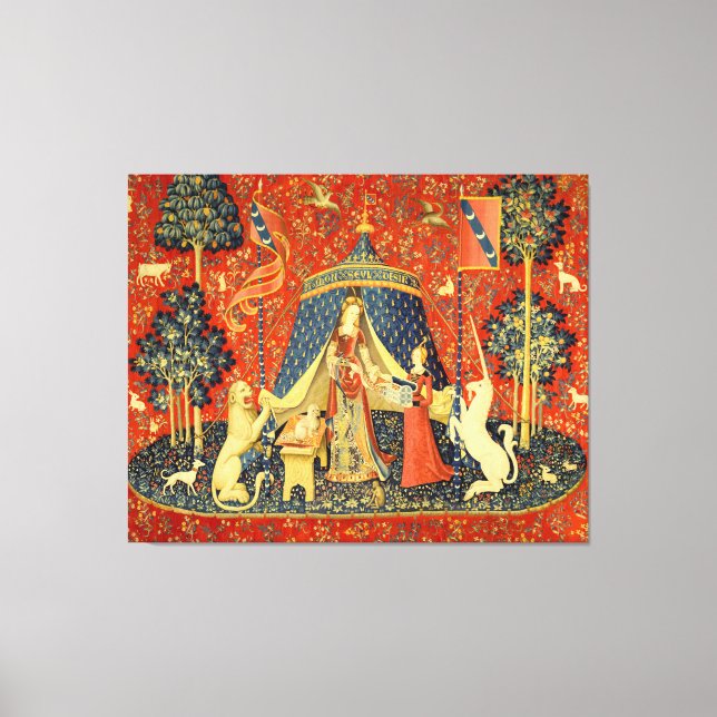 Unicorn Tapestries Lady Legend Mediaeval Canvas Print (Front)