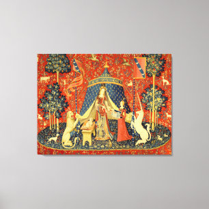 Unicorn Tapestries Lady Legend Mediaeval Canvas Print