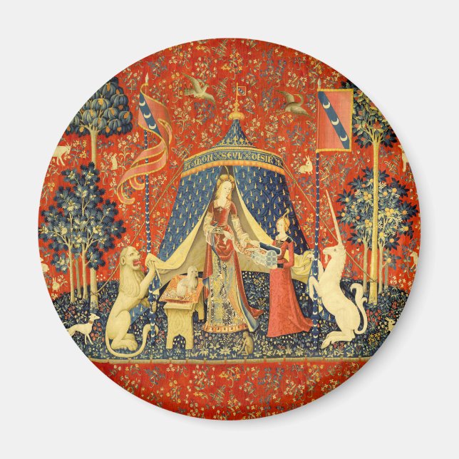 Unicorn Tapestries Lady Legend Mediaeval Magnet (Front)