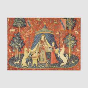 Unicorn Tapestries Lady Legend Mediaeval Tissue Paper
