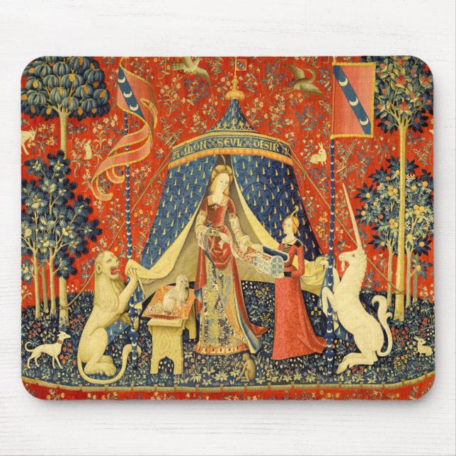 Unicorn Tapestries Lady Legend Medieval Mouse Mat (Front)
