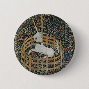 Unicorn Tapestries Medieval Classic Art 6 Cm Round Badge