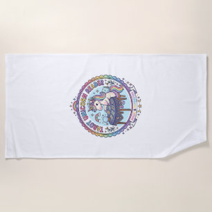 Unicorn Tarot Unicorn Reader Funny Shirt Graphic_1 Beach Towel