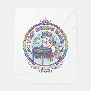 Unicorn Tarot Unicorn Reader Funny Shirt Graphic_1 Fleece Blanket