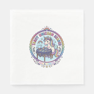 Unicorn Tarot Unicorn Reader Funny Shirt Graphic_1 Napkin