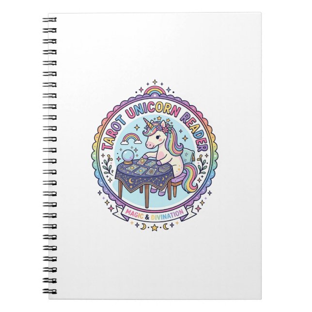 Unicorn Tarot Unicorn Reader Funny Shirt Graphic_1 Notebook (Front)