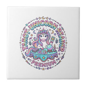 Unicorn Tarot Unicorn Reader Premium Funny Print o Tile