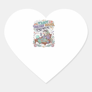 Unicorn Tarot Unicorn Reader Premium Kawaii Appare Heart Sticker