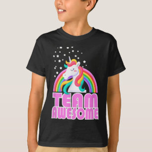 Unicorn Team Awesome Rainbow Jga Wedding Bride And T-Shirt