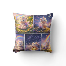 Unicorn teddy bear cushion/nursery decor