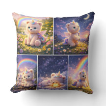Unicorn teddy cushion/luxury nursery decor