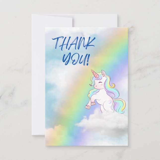 Unicorn Thank You Card (Front)