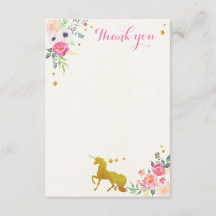 Unicorn Thank You Note Card