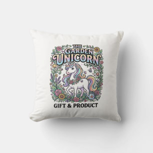 Unicorn The Garden Unicorn Commercial Vector Desig Cushion