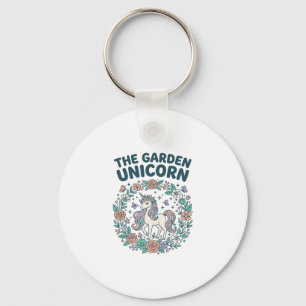 Unicorn The Garden Unicorn Trendy T-Shirt Design_1 Key Ring