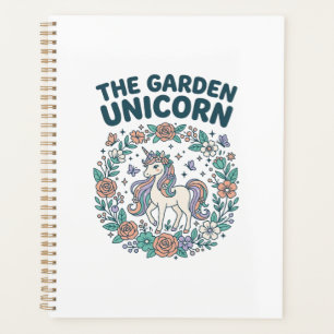 Unicorn The Garden Unicorn Trendy T-Shirt Design_1 Planner