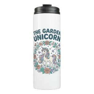 Unicorn The Garden Unicorn Trendy T-Shirt Design_1 Thermal Tumbler