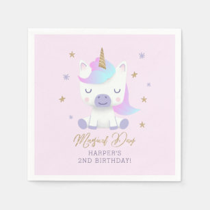 Unicorn Theme Birthday Party Napkin