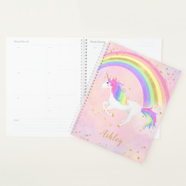 Unicorn theme planner | Magical Pink & Gold (Display)