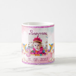 Unicorn-Themed 3rd Birthday Party Mug Souvenir