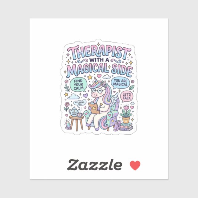 Unicorn Therapist with a Magical Side Gift Idea St (Sheet)