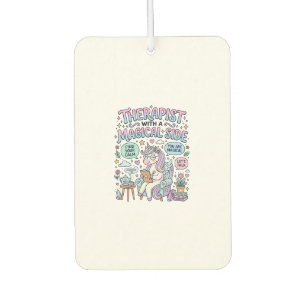 Unicorn Therapist with a Magical Side Gift Idea St Car Air Freshener
