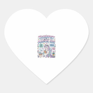 Unicorn Therapist with a Magical Side Gift Idea St Heart Sticker