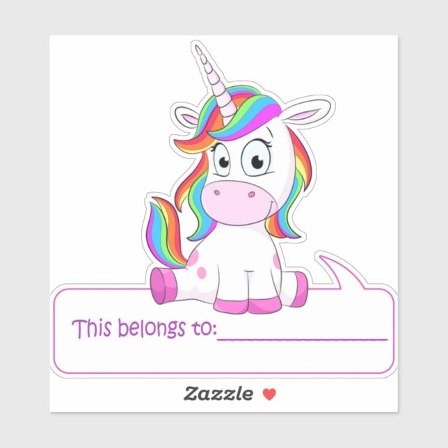 Unicorn This Belongs To - Back To School  (Sheet)