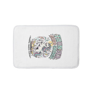 Unicorn Thunder Horn Energy Retro Style Product Gr Bath Mat