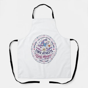 Unicorn Tiny Athlete Big Magic Playful Print on De Apron