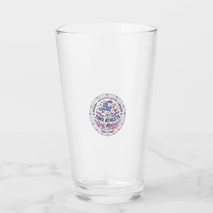 Unicorn Tiny Athlete Big Magic Playful Print on De Glass