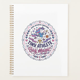 Unicorn Tiny Athlete Big Magic Playful Print on De Planner