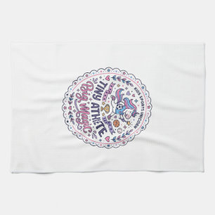 Unicorn Tiny Athlete Big Magic Playful Print on De Tea Towel
