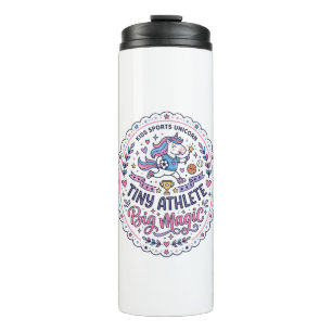 Unicorn Tiny Athlete Big Magic Playful Print on De Thermal Tumbler