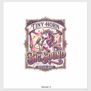 Unicorn Tiny Horn Big Sound Stylish Merch Design_1