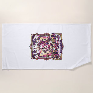 Unicorn Tiny Horn Big Sound Stylish Merch Design_1 Beach Towel