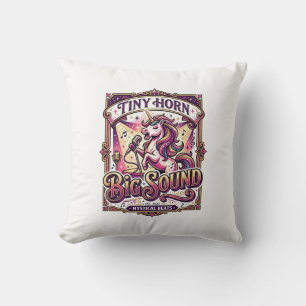 Unicorn Tiny Horn Big Sound Stylish Merch Design_1 Cushion