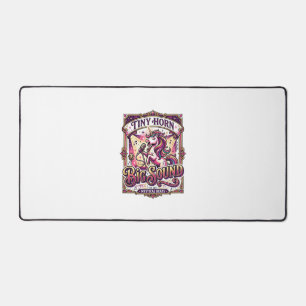 Unicorn Tiny Horn Big Sound Stylish Merch Design_1 Desk Mat
