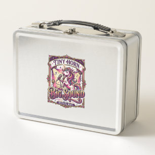 Unicorn Tiny Horn Big Sound Stylish Merch Design_1 Metal Lunch Box