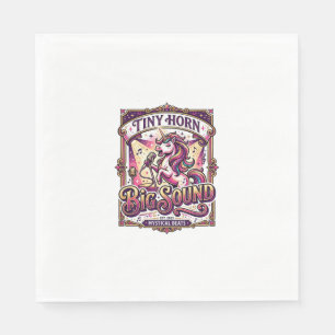 Unicorn Tiny Horn Big Sound Stylish Merch Design_1 Napkin