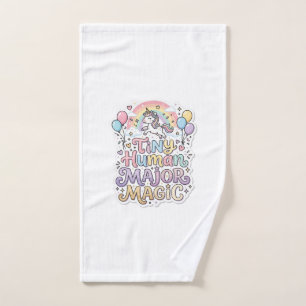 Unicorn Tiny Human Major Magic Premium Vector Vect Hand Towel