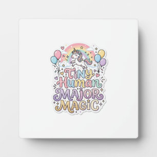 Unicorn Tiny Human Major Magic Premium Vector Vect Plaque