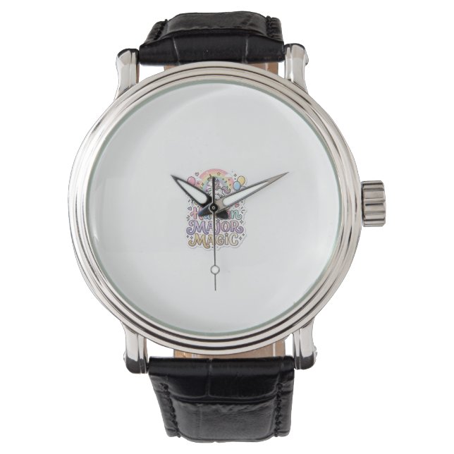 Unicorn Tiny Human Major Magic Premium Vector Vect Watch (Front)
