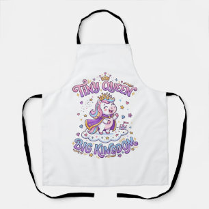Unicorn Tiny Queen Big Kingdom Gift Idea Sticker a Apron