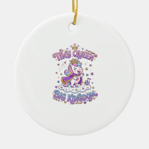 Unicorn Tiny Queen Big Kingdom Gift Idea Sticker a Ceramic Tree Decoration