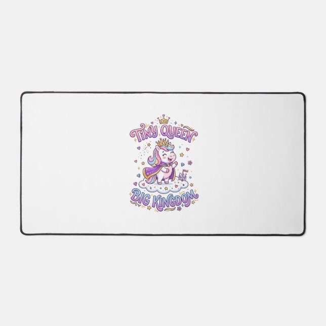 Unicorn Tiny Queen Big Kingdom Gift Idea Sticker a Desk Mat (Front)