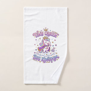Unicorn Tiny Queen Big Kingdom Gift Idea Sticker a Hand Towel